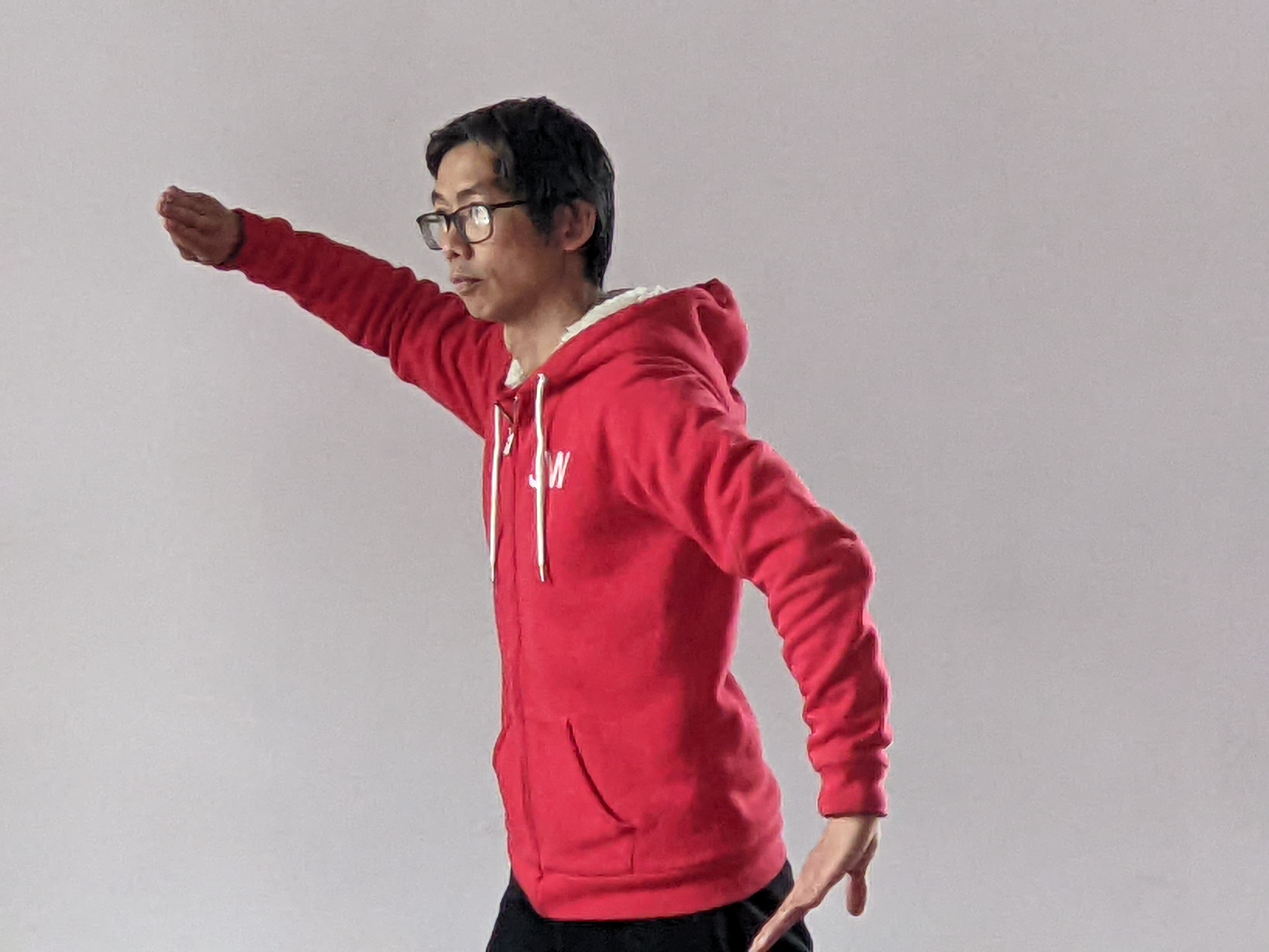 Bob Chiang practising Tai Chi, demonstrating balance, posture and mindful movement.